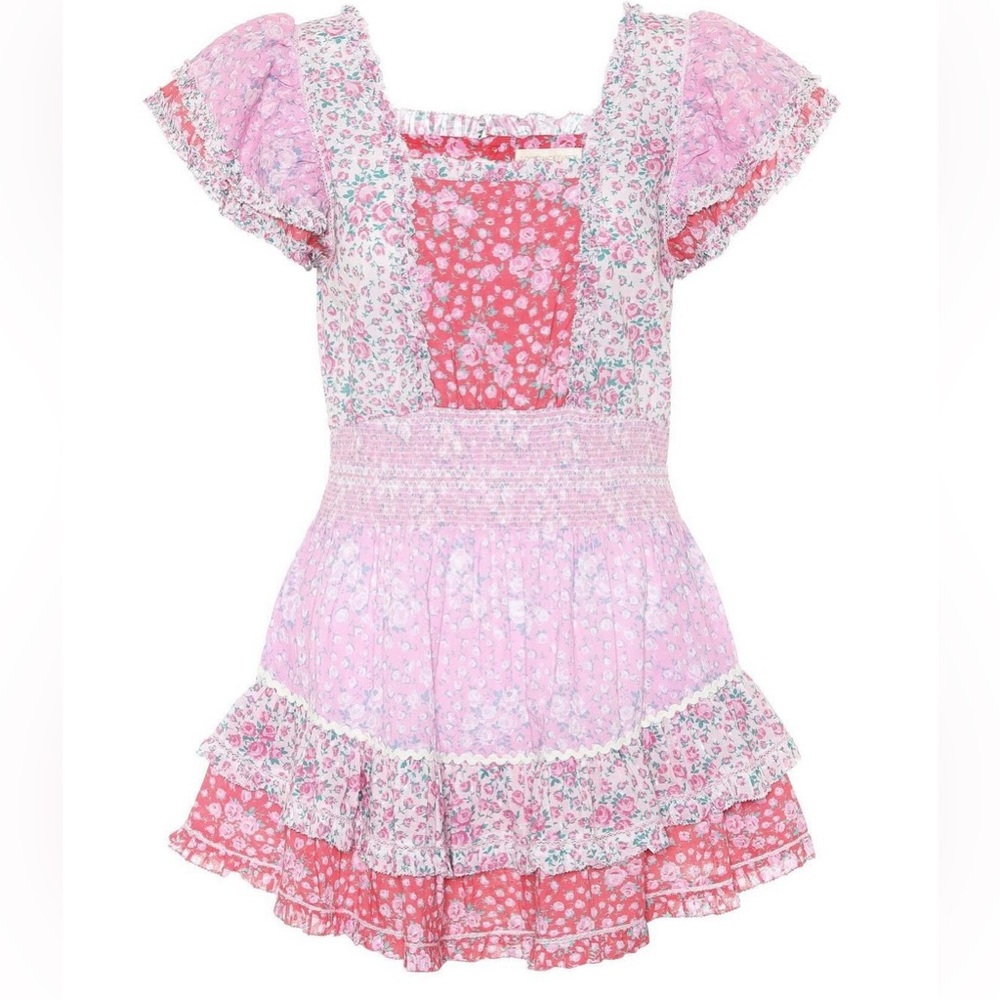 Loveshackfancy Stanton Dress Strawberry melange